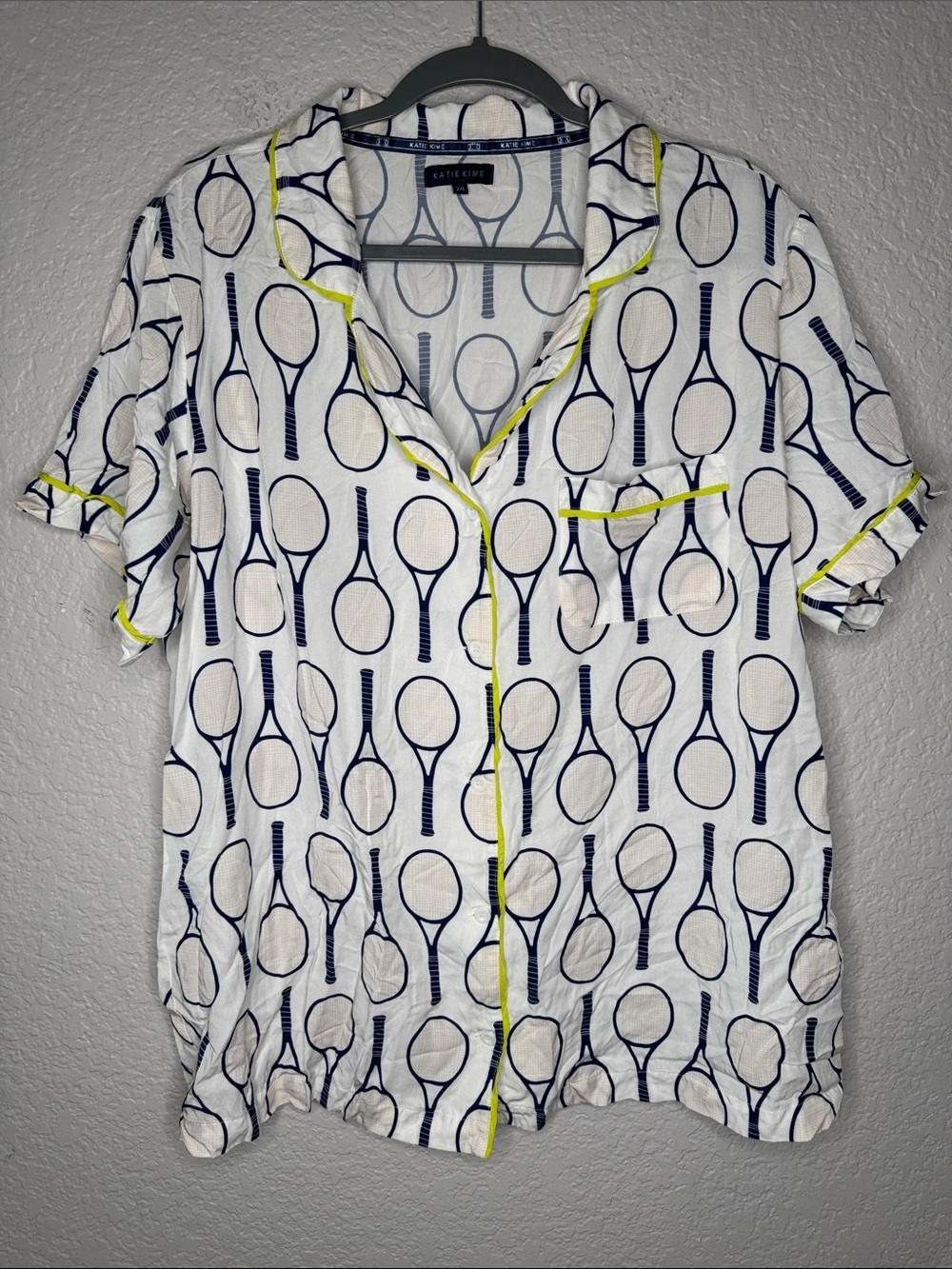 Katie Kime Pajama Pants Set Tennis Time 2XL XL - Picture 3 of 13